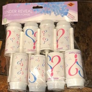 Gender reveal pop up confetti - blue